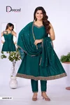 Aanchi By Deecee Vichitra Silk Embroidery Anarkali Kurtis Set 